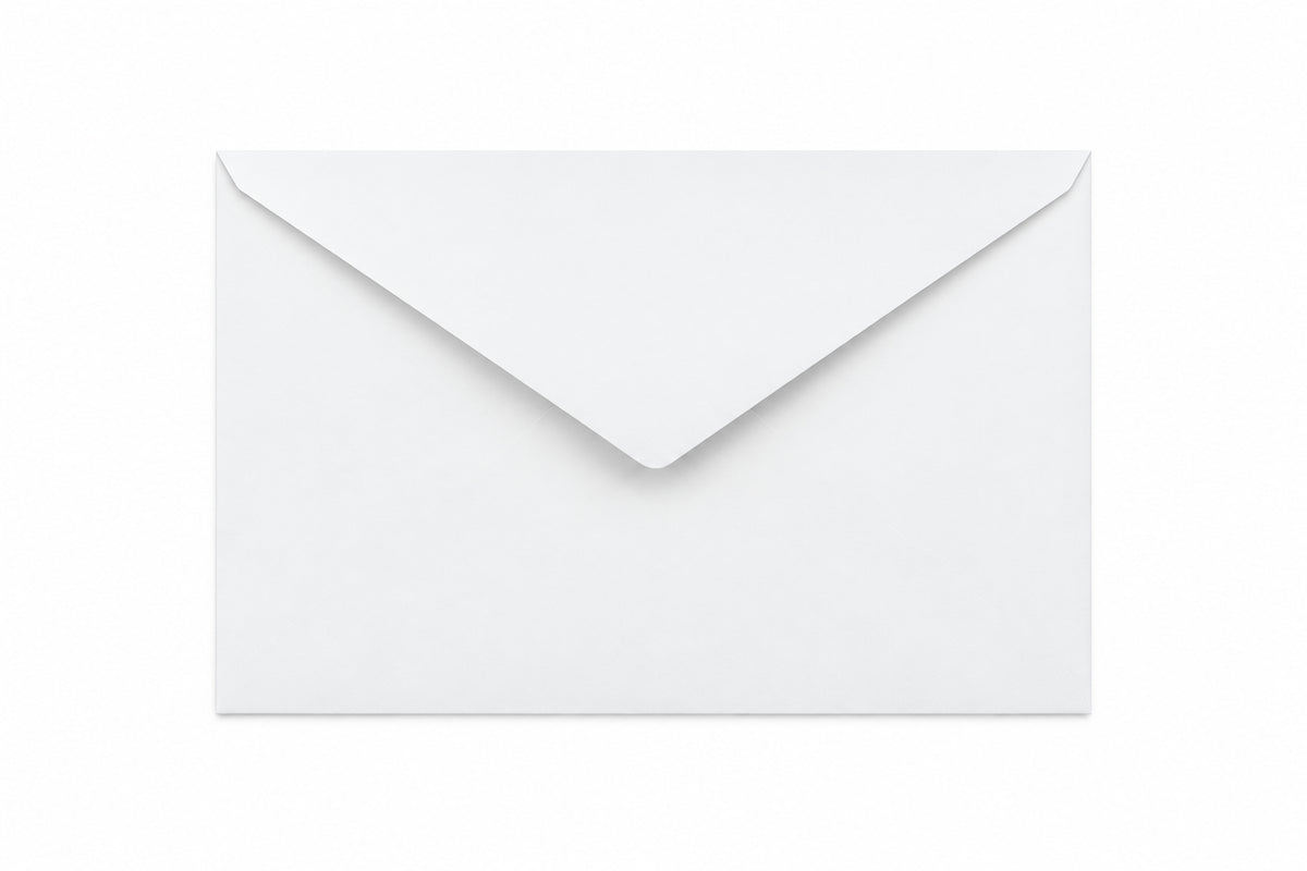 Sobre Invitacion 4 3/4" x 6 1/2" Blanco 25 Unidades