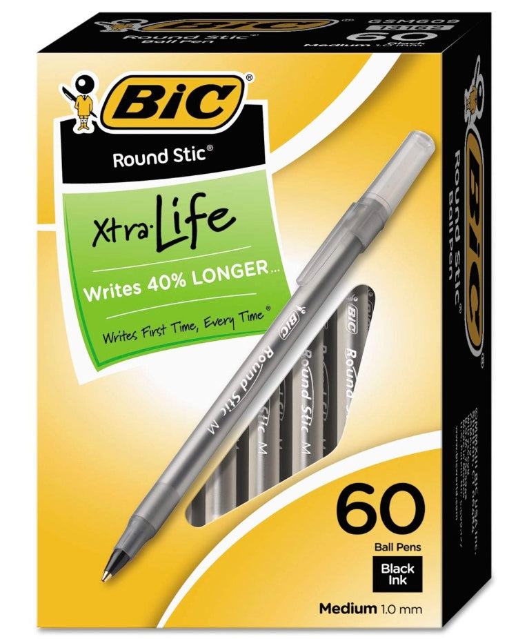 BIC Round Stic Medium Point 60 Paq.