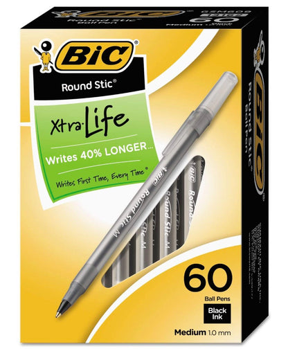 BIC Round Stic Medium Point 60 Paq.