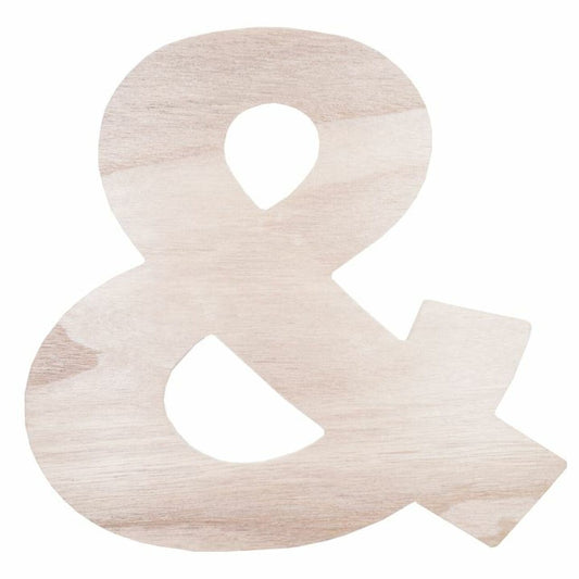 WOOD SHAPE 8" LETTER "&"