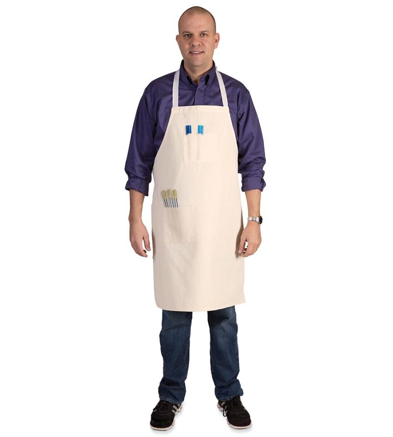 Adult Cotton Apron 34" x 24" Tan