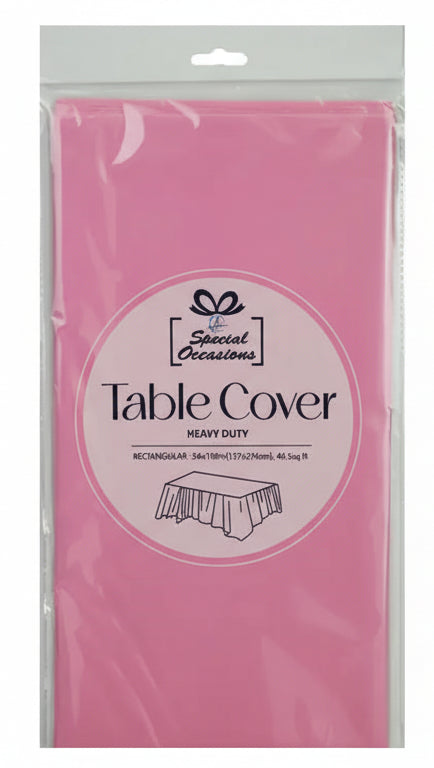 Table Cover | Heavy Duty | Rectangular | Pink