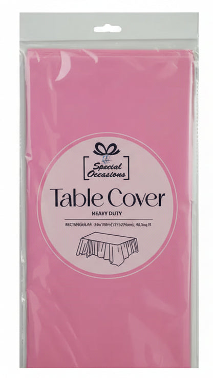 Table Cover | Heavy Duty | Rectangular | Pink