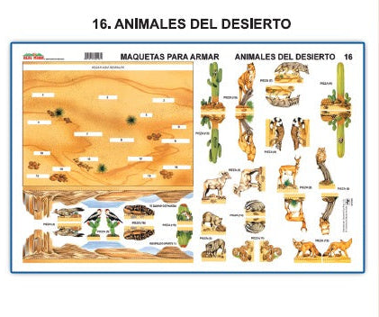 MAQUETA ANIMALES DEL DESIERTO