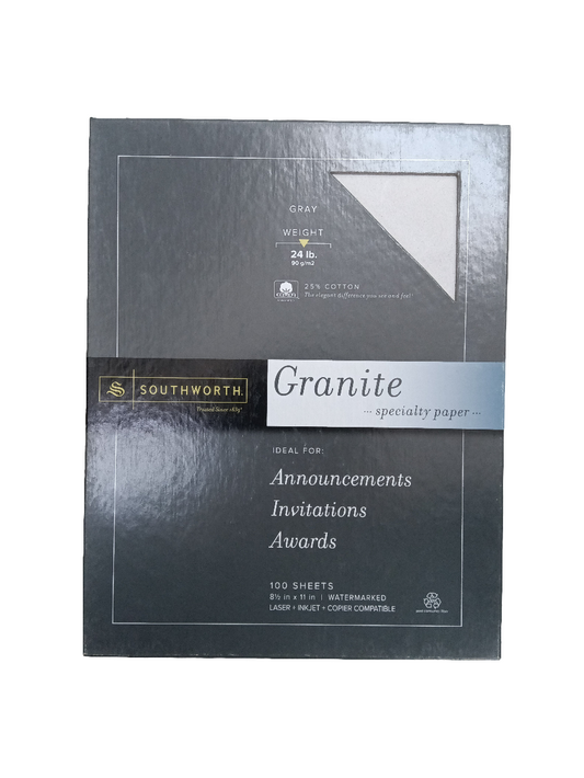 SW GRANITE PAPER GRAY LTR 24-LB