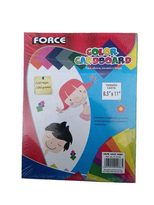 LIGHT GREEN CARDBOARD LETTER 100PK