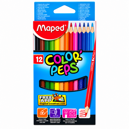 Lápiz Colorear Largo Triangular PQT.12 - JA Riollano