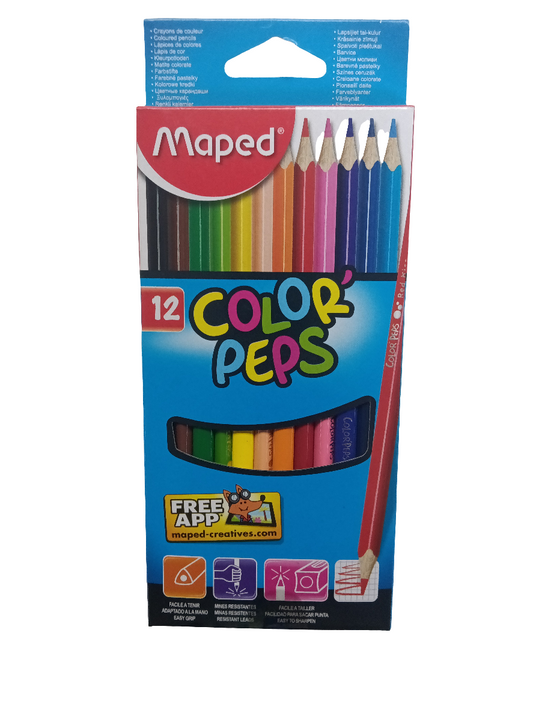 LAPIZ COLOREAR LARGO TRIANGULAR PQT.12