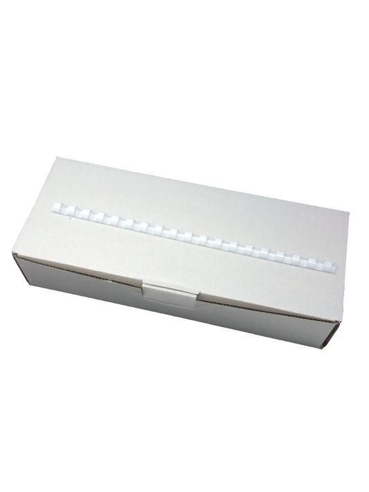 PLASTIC BINDING COMBS 3/8" (10MM) WHITE