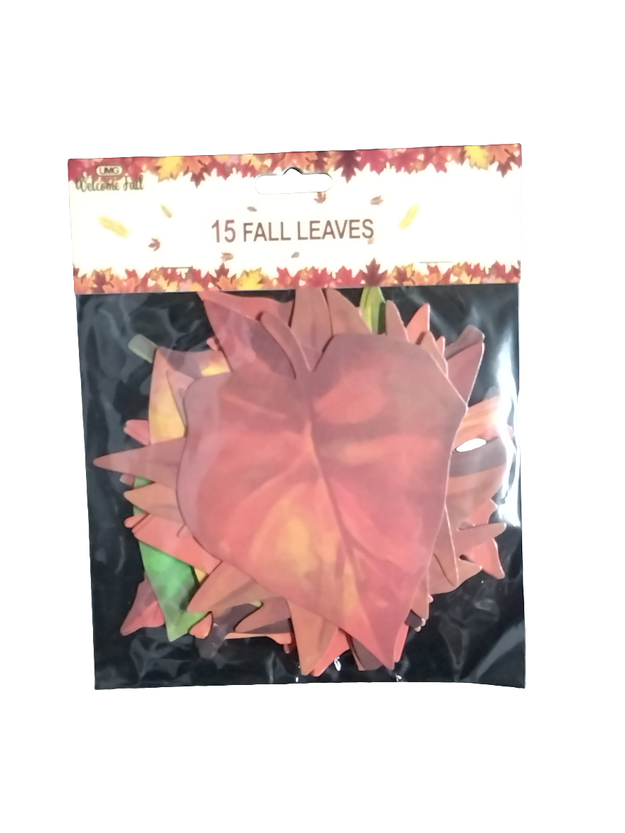HARVEST LEAVES PRINT 6IN 15PK