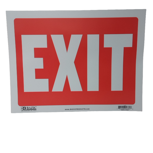 EXIT SIGN 12" X 16"