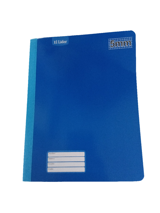 LIBRETA COSIDA CUADRICULADO ASST 5MM