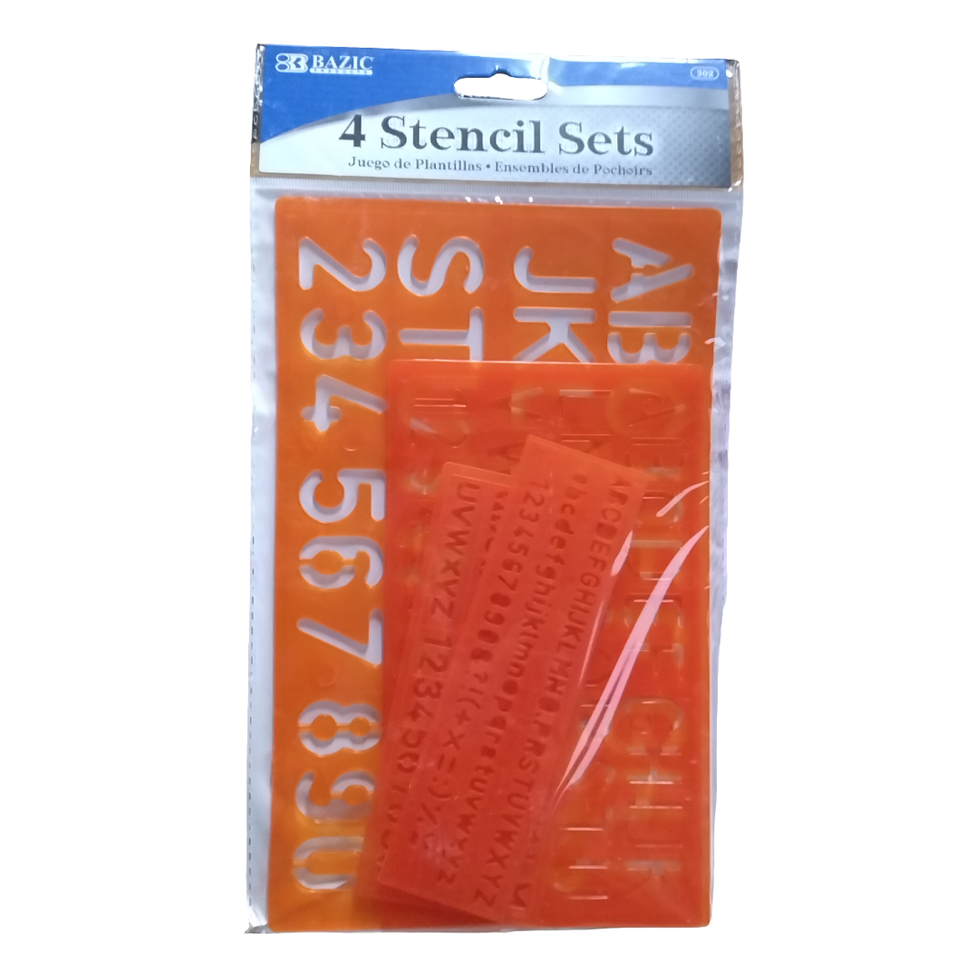 8, 10, 20, 30 MM SIZE LETTERING STENCIL SETS (4/PA – JA Riollano Co ...