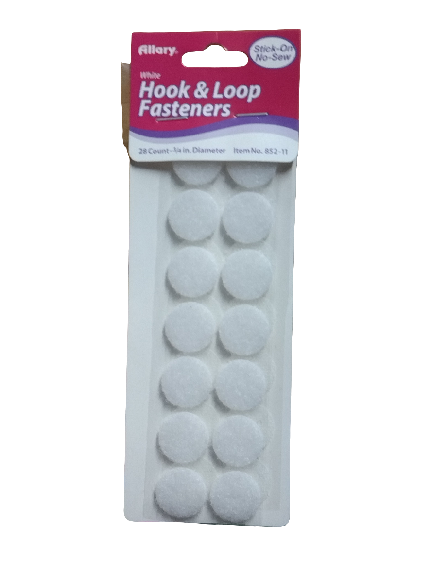 HOOK & LOOP FASTENERS BLACK OR WHITE 2 HANK