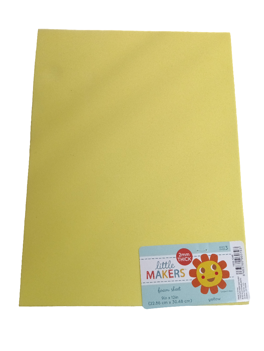 Yellow foam sheet 9x12