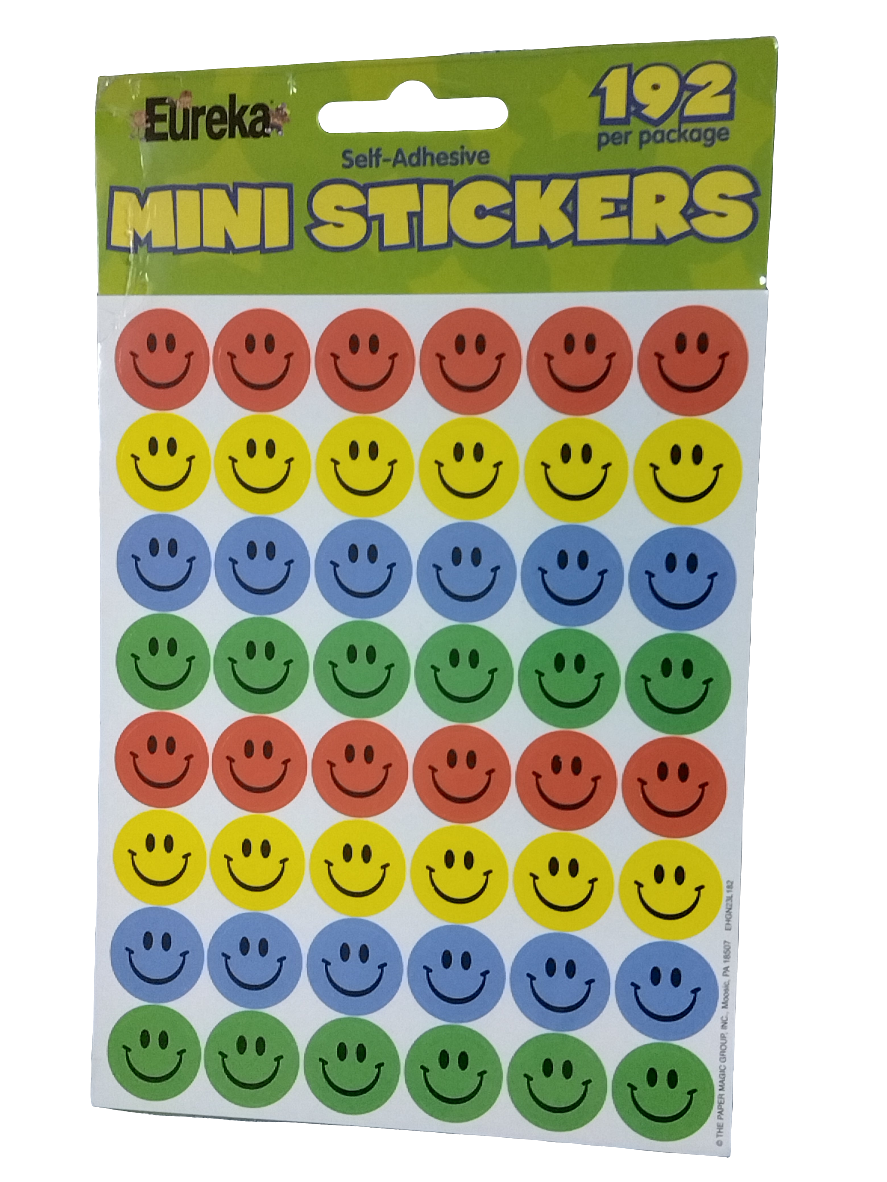 192CT MINI STKR SMILE FACES