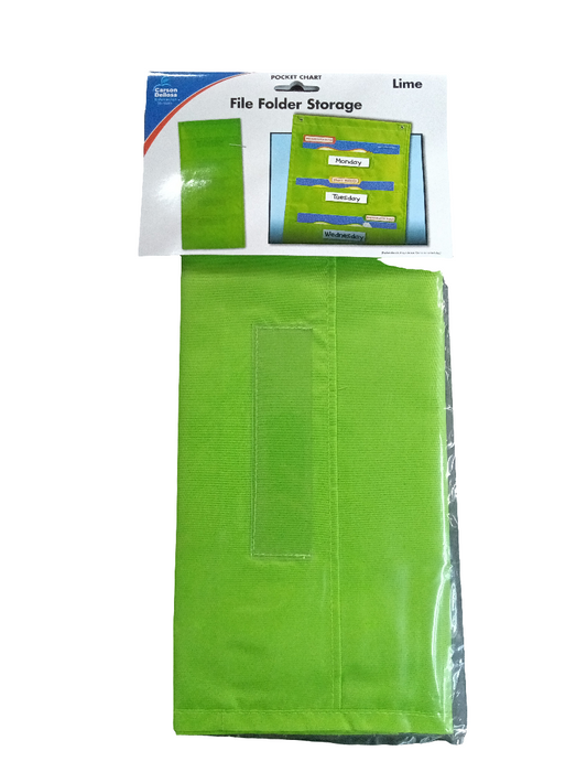 FILE FOLDER STORAGE LIME 5 POCKETS