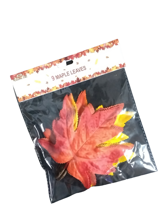 HARVEST MAPLE LEAVES 9PK 5.5IN