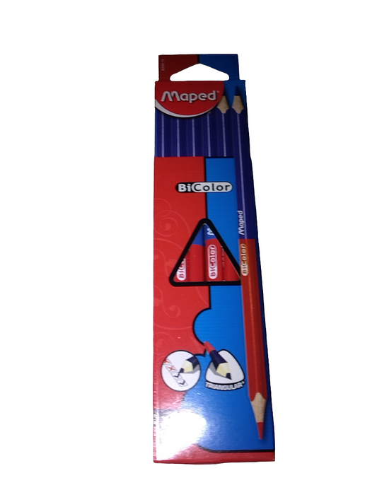 Lapiz Bi Color Pencil & Blue Red 12