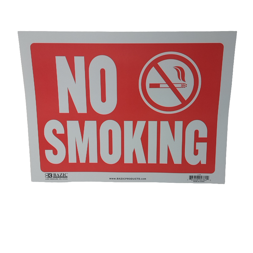 No Smoking Sign 12" X 16" - JA Riollano