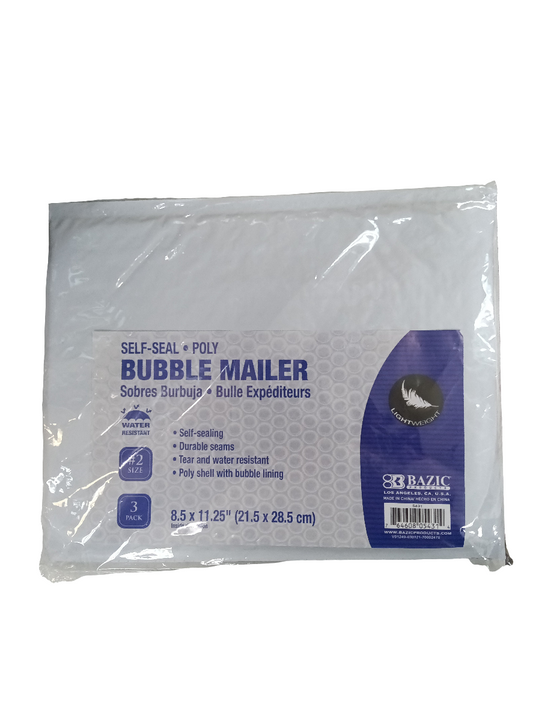 8.5X11 POLY BUBBLE MAILER 4PCT