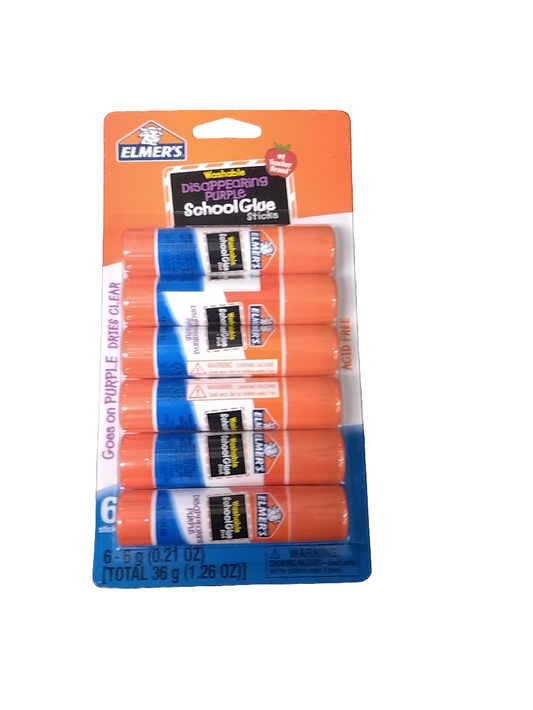 GLUE STICK 6GR WASHABEL SCHOOL GLUE PQT.6