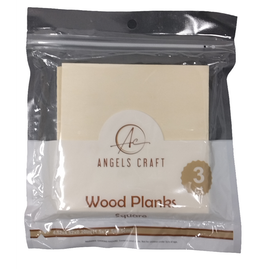 3 CT. WOOD PLANKS-SQUARE, 4.52X4.52X0.20IN