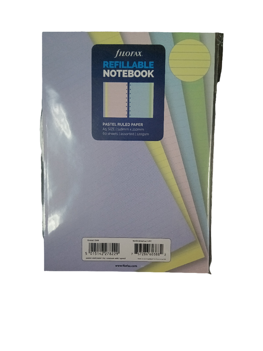 A5 NTBK PASTEL REFILL RULED
