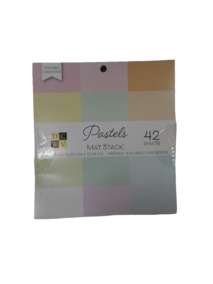 PASTELS TEXTURED CARDSTOCK PAPER PAD 6X6