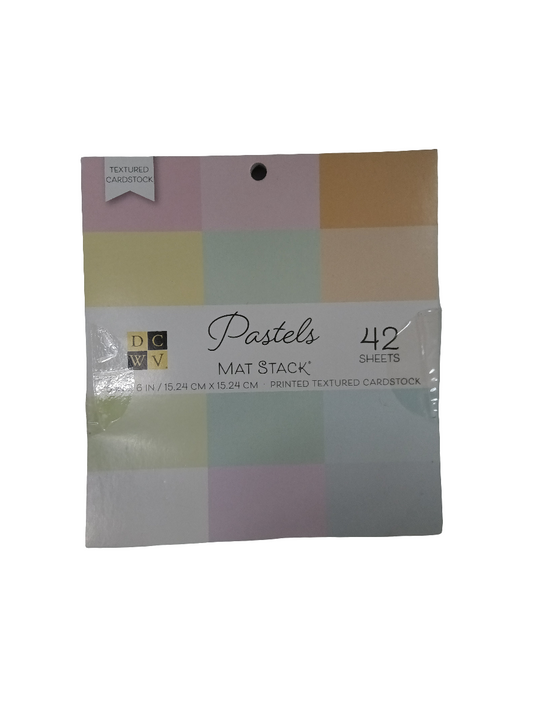 PASTELS TEXTURED CARDSTOCK PAPER PAD 6X6