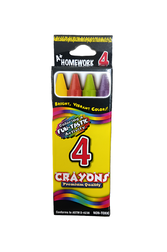 CRAYON BOXED 4PK ASST