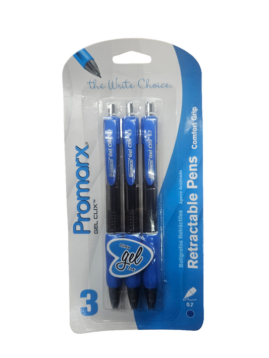 GEL CLIX RET PEN 7M BLUE PQ.3