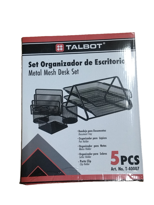 MESH: COMBO ESCRITORIO, 5 PZAS., NEGRO