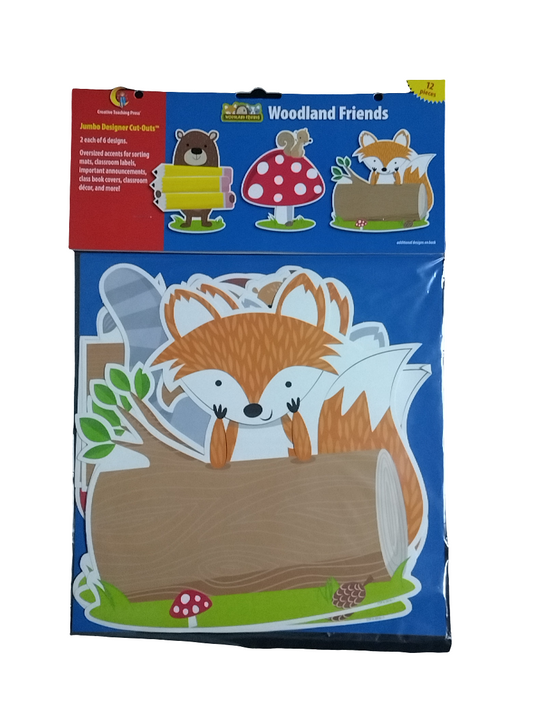 WOODLAND FRIENDS 10" DESIGNER CUT-OUTS
