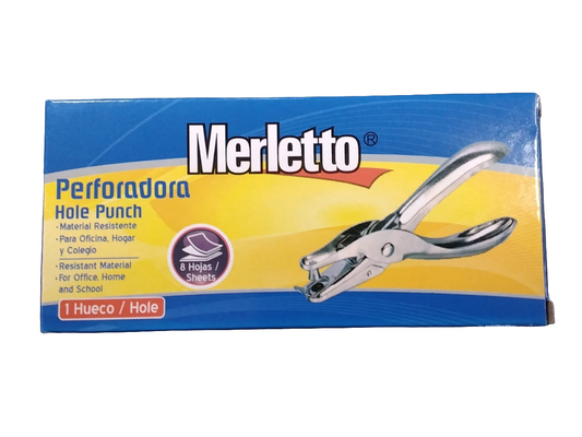 PERFORADORA DE 1 AGUJERO 6MM 8 HOJAS