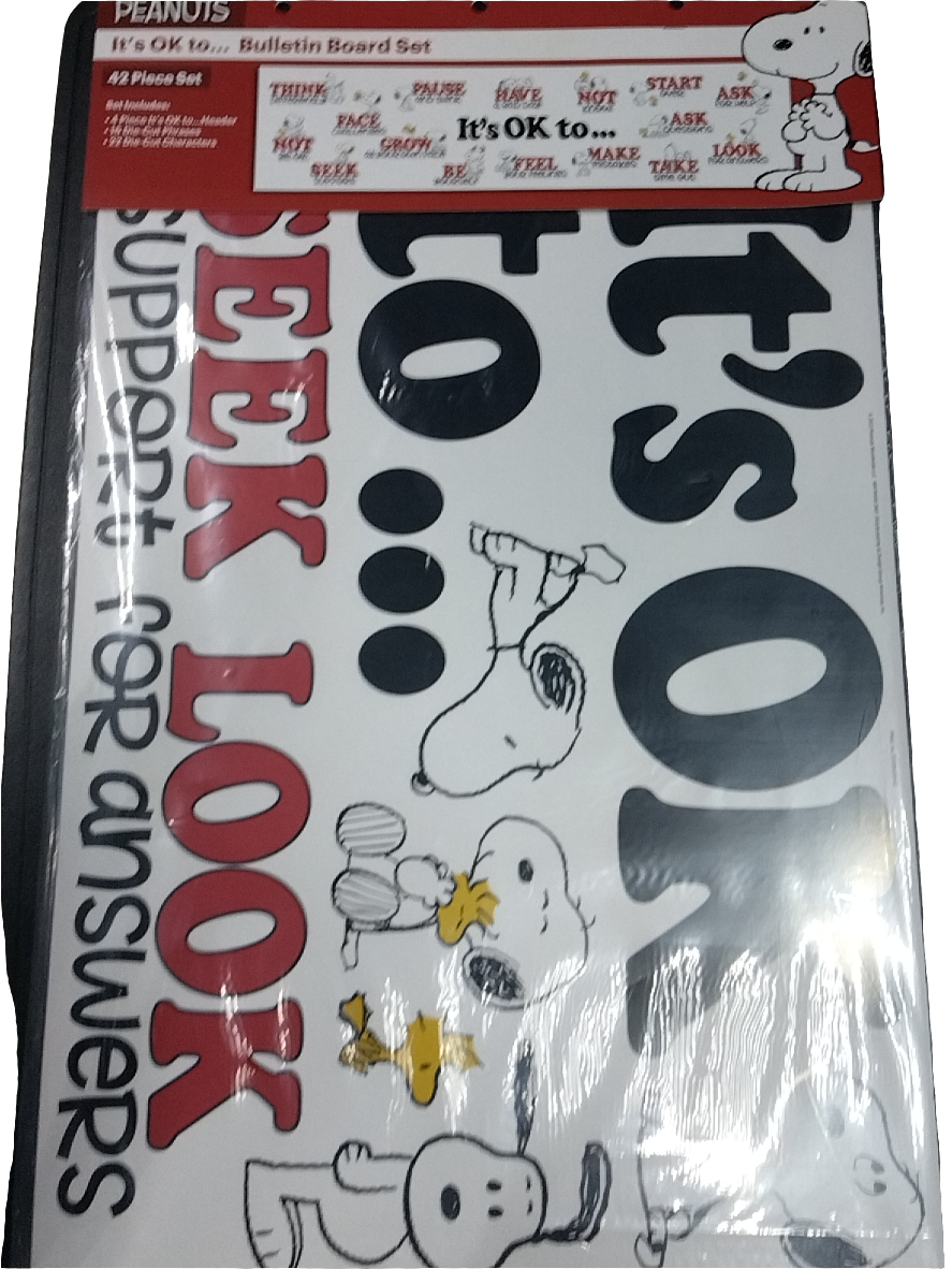PEANUTS SNOOPY ITS OK TO BULLETIN BOARD SET