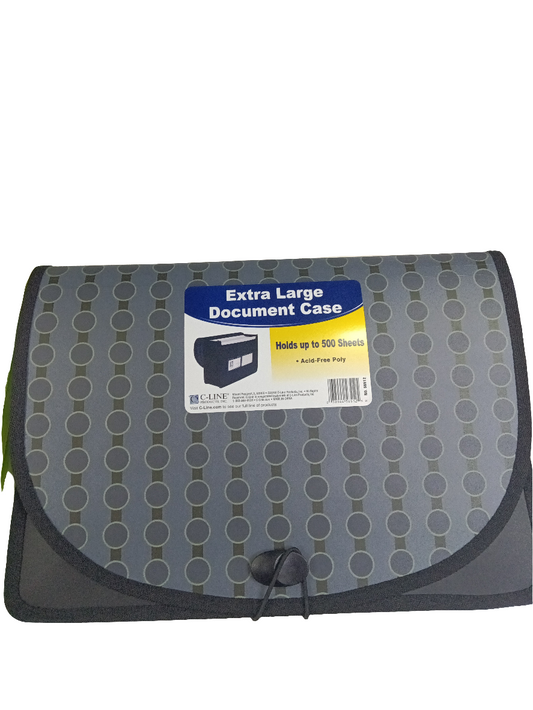 CLN DOCUMENT CASE X-LARGE LTR BLACK HOLD 500-PG