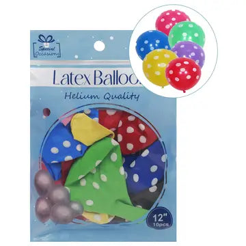 Polka Dots Latex Balloon Assorted