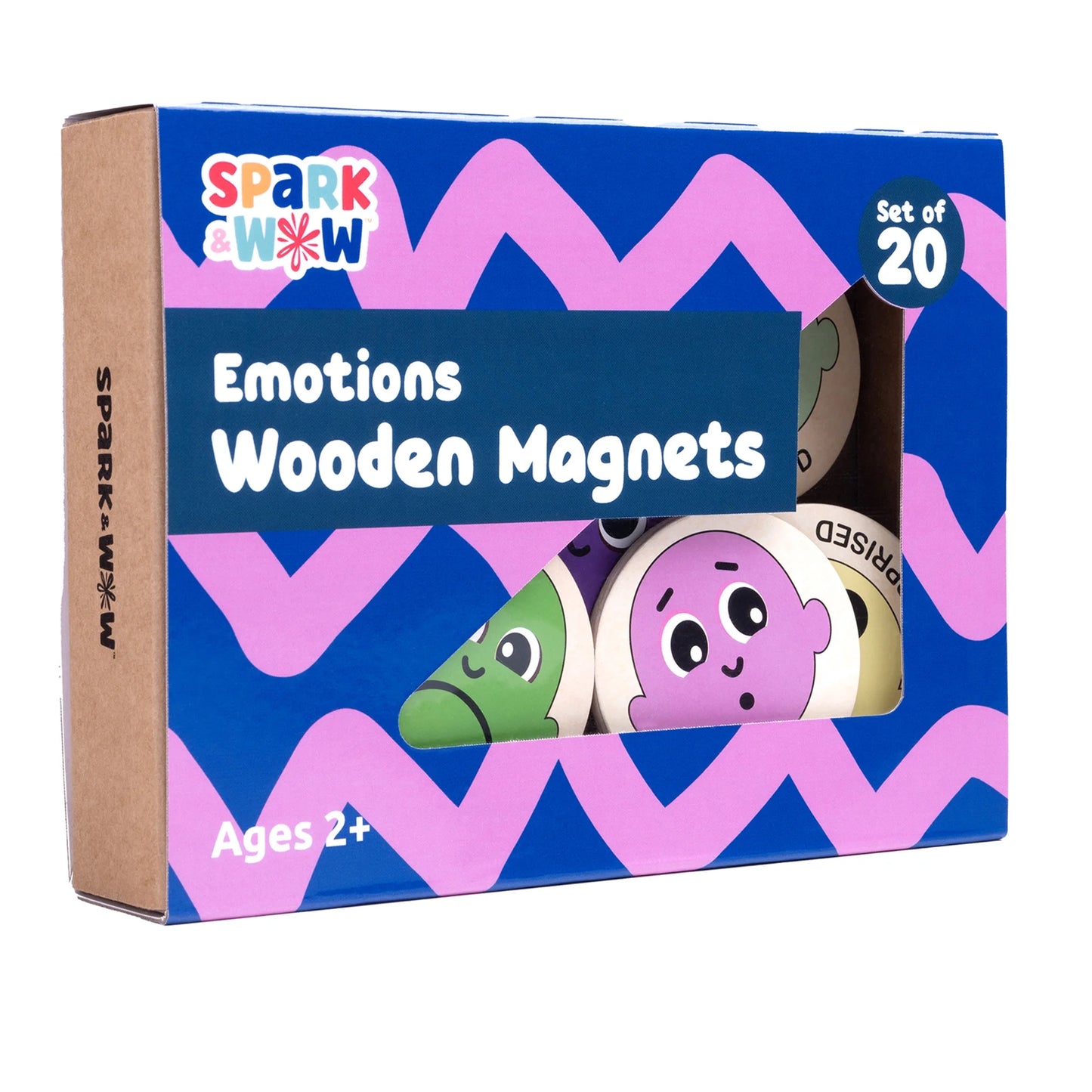 WOODEN MAGNETS EMOTIONS SET OF 20PCS