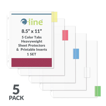 Sheet Protectors W/Index Tabs Inserts