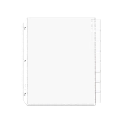 Polypropylene Sheet Protector with Index Tabs, clear tabs, 11 x 8 1/2, 8/ST