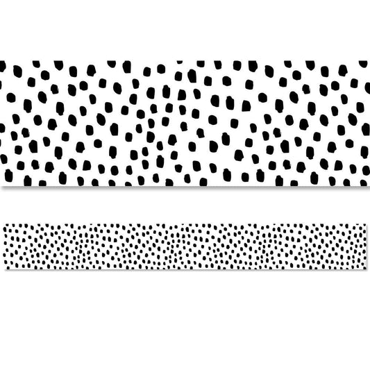 BLACK MESSY DOTS BORDER