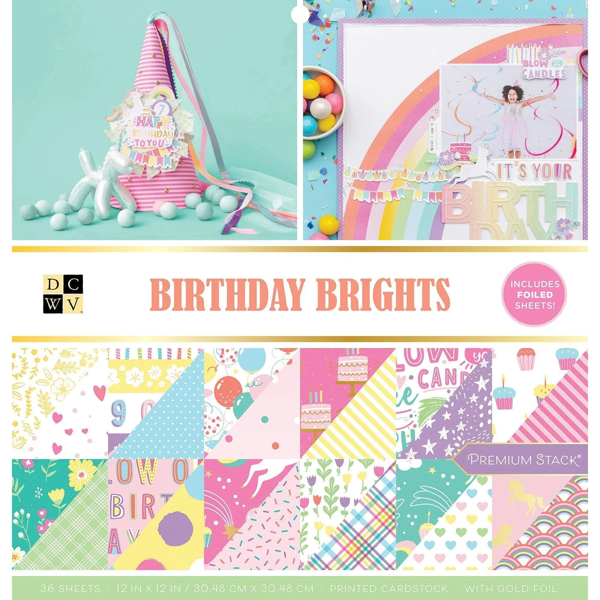 Birthday Brights Cardstock 12"x12" – imagen 1 - JA Riollano
