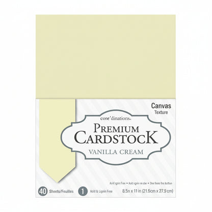 Vanilla Cream Cardstock Canvas 8.5x11 40 Pack 65lb – imagen 1 - JA Riollano