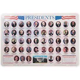 PRESIDENTS PLACEMAT 17.5''X12''
