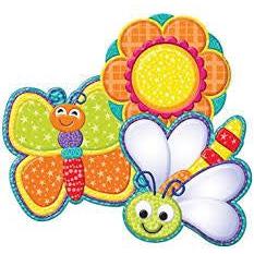 CUT-OUTS COLOR MY WORLD BUGS & FLOWERS