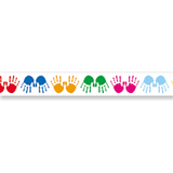 BORDERS STRAIGHT COLORFUL HANDPRINTS