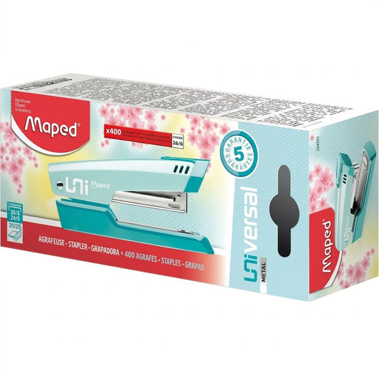 Stapler Universal Metal Pastel Half 24-26/6