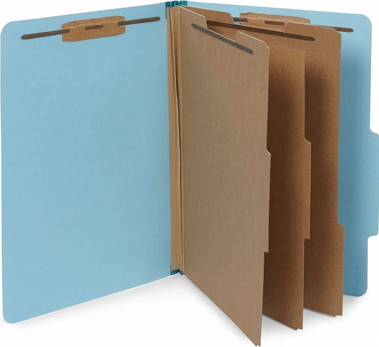3 Partition Folder Legal Blue
