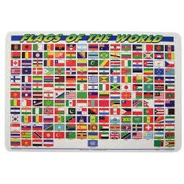 FLAGS OF THE WORLD 17.5''X12''